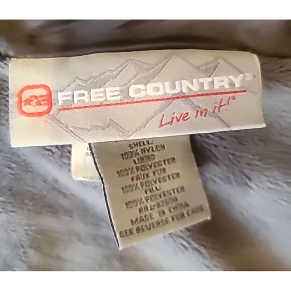 Free Country Women's Jacket Adult Size XL Purple Long Sleeve Zip Pockets Puffer - Picture 5 of 9